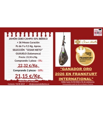 PROMO Jamón Cebo Campo 50%...